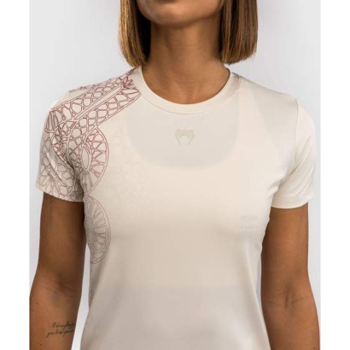 Venum Serpenti Dry-Tech moteriški marškinėliai, dramblio kaulo / bordo