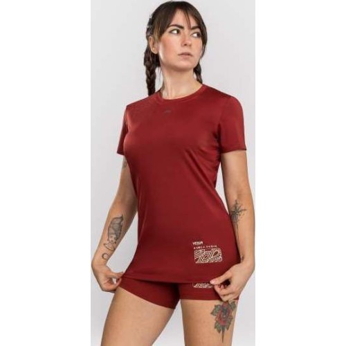 Venum Serpenti moteriški Dry-Tech marškinėliai, Burgundy/Ivory