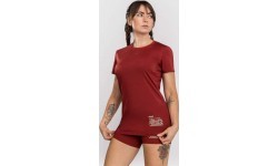 Venum Serpenti Women’s Dry-Tech T-Shirt - Burgundy/Ivory