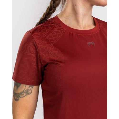 Venum Serpenti moteriški Dry-Tech marškinėliai, Burgundy/Ivory