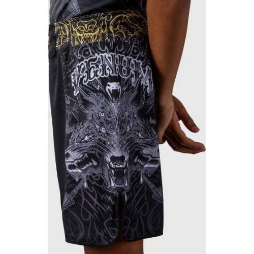 Venum Wolf Atak vaikiški kovos šortai, juodi/pilki