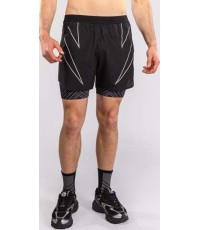 Treniruočių šortai Venum Midnight Fury, juodi/pilki/sidabriniai