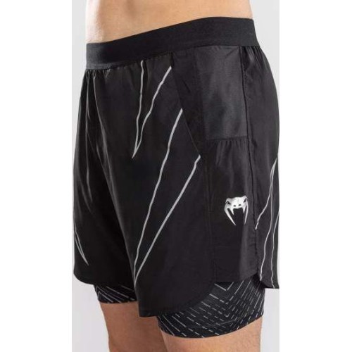 Treniruočių šortai Venum Midnight Fury, juodi/pilki/sidabriniai