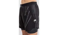 Treniruočių šortai Venum Midnight Fury, juodi/pilki/sidabriniai
