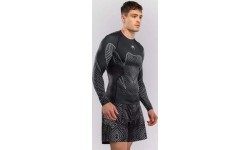 Venum Midnight Fury ilgarankoviai marškinėliai rashguard – juoda/pilka/sidabrinė