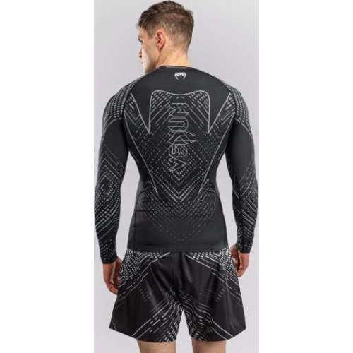 Venum Midnight Fury ilgarankoviai marškinėliai rashguard – juoda/pilka/sidabrinė