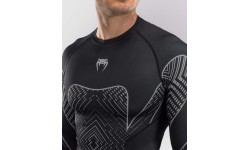 Venum Midnight Fury Long Sleeve Rashguard - Black/Grey/Silver