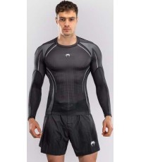 Marškinėliai Venum Stealth Rashguard ilgomis rankovėmis, juodi/balti