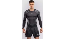 Venum Stealth Long Sleeve Rashguard - Black/White