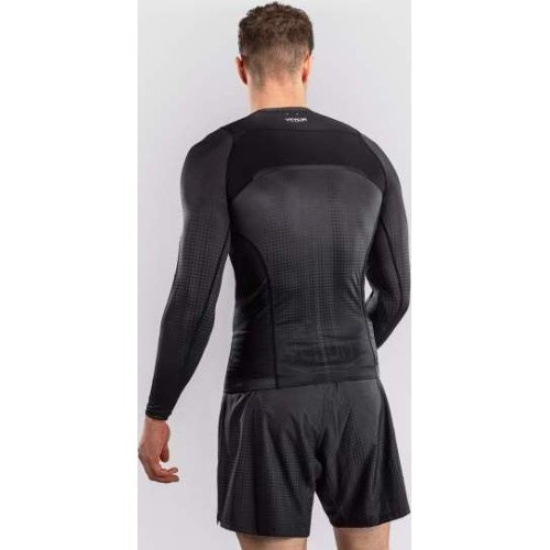 Venum Stealth Long Sleeve Rashguard - Black/White