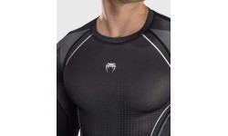 Marškinėliai Venum Stealth Rashguard ilgomis rankovėmis, juodi/balti