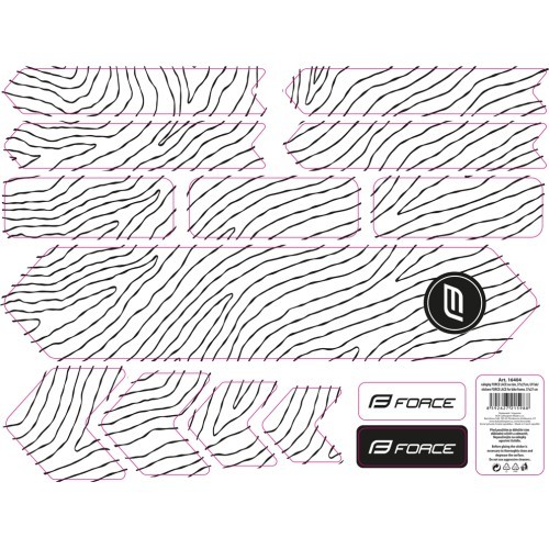 Наклейки для велосипеда FORCE LACE, 37x27см