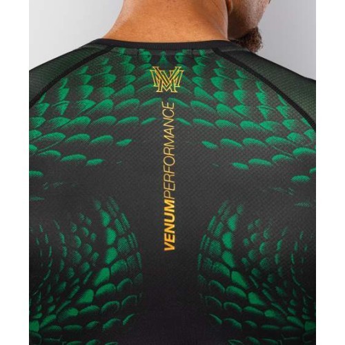 Kompresiniai marškinėliai Venum Matupa Long Sleeve Rashguard – juoda/žalia/auksinė
