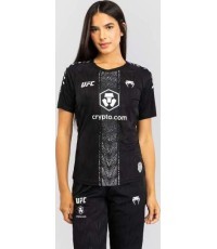 Moteriški UFC Zenith by Venum kovos naktį marškinėliai, juodi