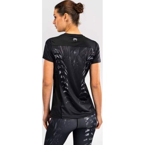Venum Tiger Dry Tech moteriški marškinėliai, juoda/sidabrinė