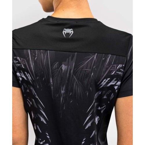 Venum Tiger Dry Tech moteriški marškinėliai, juoda/sidabrinė