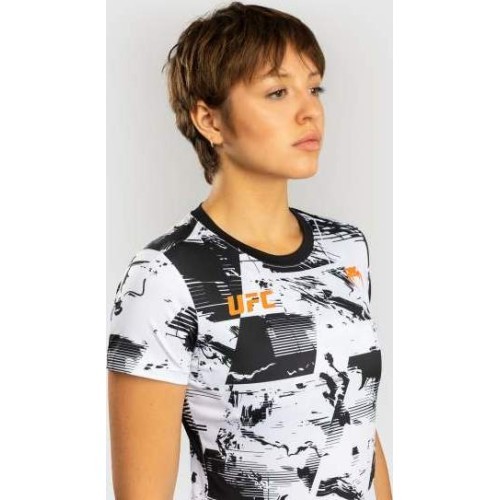 Women’s UFC Zenith by Venum White Authentic Fight Week Performance Short Sleeve T-Shirt