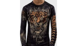 Venum Tiger Kids Long Sleeve Rashguard - Black/Neon Orange