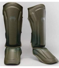 Venum Stealth Shin Guards - Khaki/Dark Green
