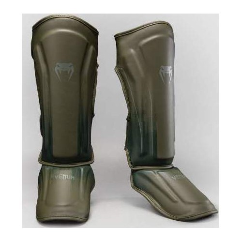 Venum Stealth Shin Guards - Khaki/Dark Green