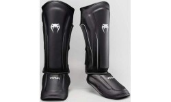 Venum Stealth blauzdų apsaugos – juodos/baltos