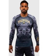 Venum Wolf Atak ilgomis rankovėmis rashguard marškinėliai – juoda/pilka