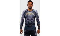 Venum Wolf Atak ilgomis rankovėmis rashguard marškinėliai – juoda/pilka