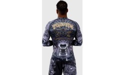 Venum Wolf Atak ilgomis rankovėmis rashguard marškinėliai – juoda/pilka
