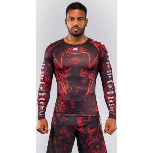 Venum 20th Anniversary ilgarankovis rashguard, juodas/raudonas