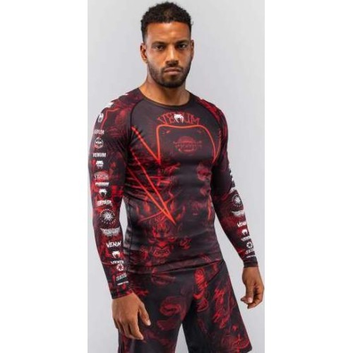 Venum 20th Anniversary ilgarankovis rashguard, juodas/raudonas