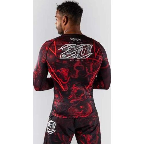 Venum 20th Anniversary Long Sleeve Rashguard - Black/Red