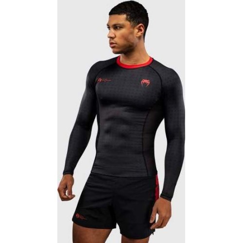 Venum x Roger Gracie Signature ilgarankovis rashguard - Black/Red