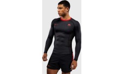 Venum x Roger Gracie Signature Long Sleeve Rashguard - Black/Red