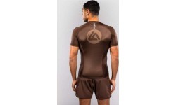 Venum x Roger Gracie Academy trumparankoviai marškinėliai (rashguard) - tamsiai ruda