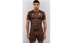 Venum x Roger Gracie Academy trumparankoviai marškinėliai (rashguard) - tamsiai ruda