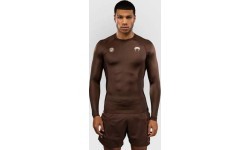 Venum x Roger Gracie Academy ilgomis rankovėmis rashguard – tamsiai rudas