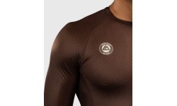 Venum x Roger Gracie Academy ilgomis rankovėmis rashguard – tamsiai rudas