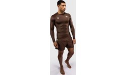 Venum x Roger Gracie Academy ilgomis rankovėmis rashguard – tamsiai rudas