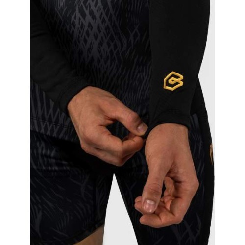 Marškinėliai Venum x Chimaev Rashguard – juodi/pilki