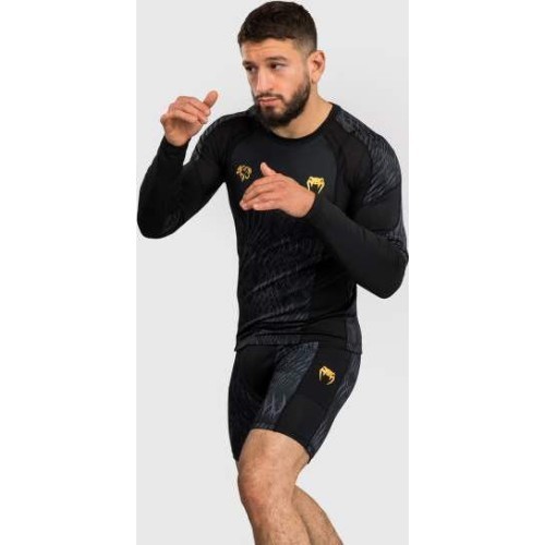 Marškinėliai Venum x Chimaev Rashguard – juodi/pilki