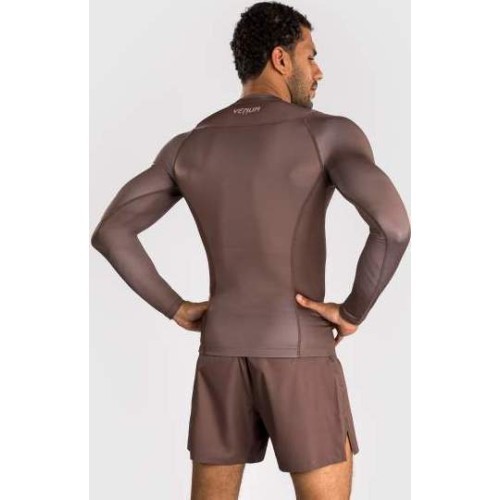 Venum No Gi Rashguards - Chocolate Brown