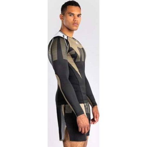 Venum Adrenaline Long Sleeve Rashguard - Black/Sand