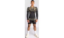 Venum Adrenaline ilgomis rankovėmis rashguard - juoda/smėlio