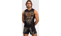 Venum Tiger vyriškas berankovis marškinėlis (rashguard) - juoda/neoninė oranžinė