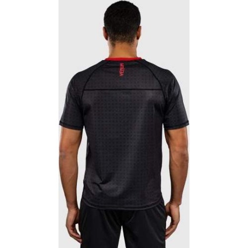 Футболка Venum x Roger Gracie Signature Dry Tech - чёрная/красная