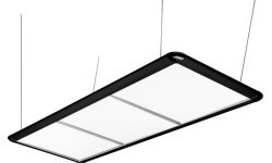 Biliardo stalo šviestuvas LED Flat, juodas, 195 x 70 x 6,5 cm
