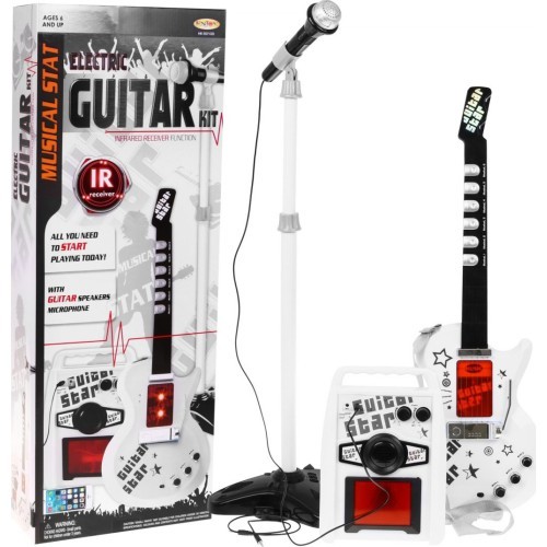 Elektrinės gitaros stiprintuvas, baltas