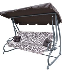 Садовые качели-скамейка Textylina 2 x 1 MODEL, коричневые