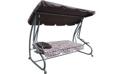 Садовые качели-скамейка Textylina 2 x 1 MODEL, коричневые