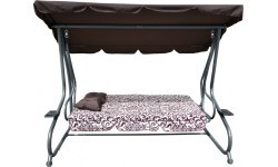 Садовые качели-скамейка Textylina 2 x 1 MODEL, коричневые